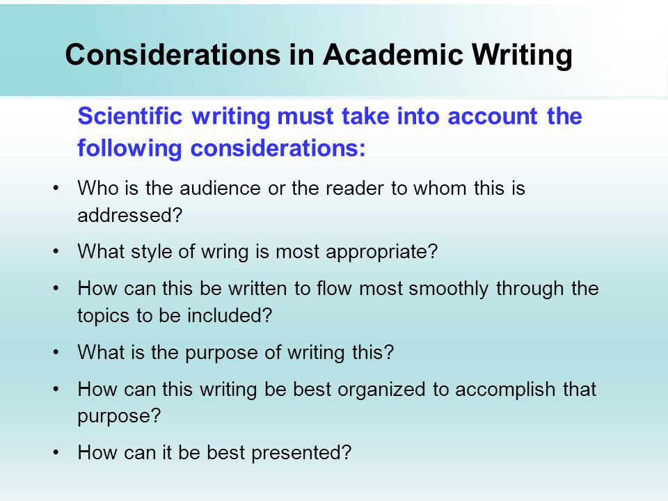 What is academic writing style